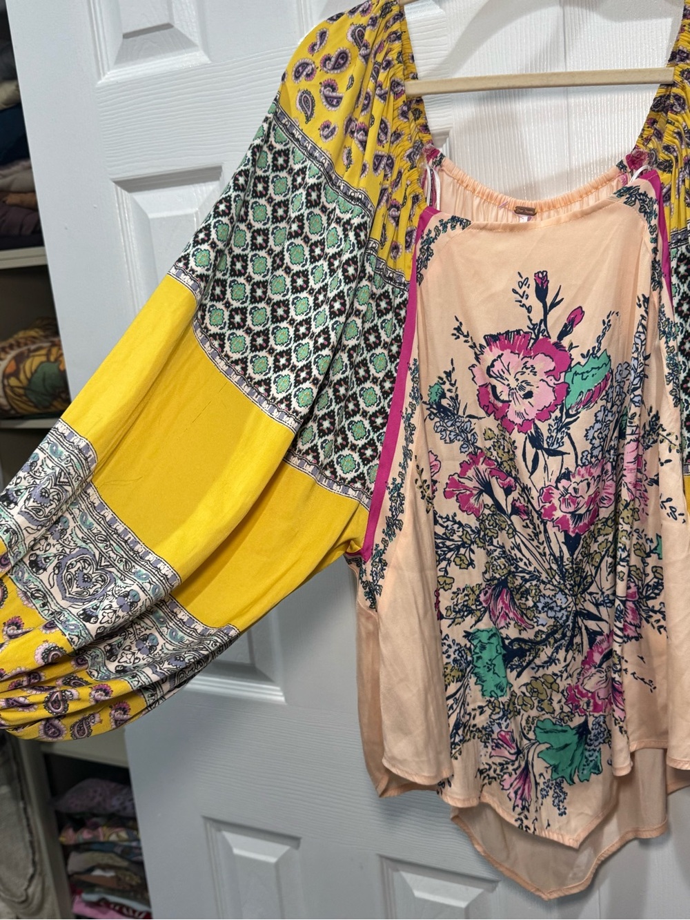 ☀️🌷 Free People Positano Floral Off-Shoulder Peasant Top 🌷☀️ - Picture 4 of 6